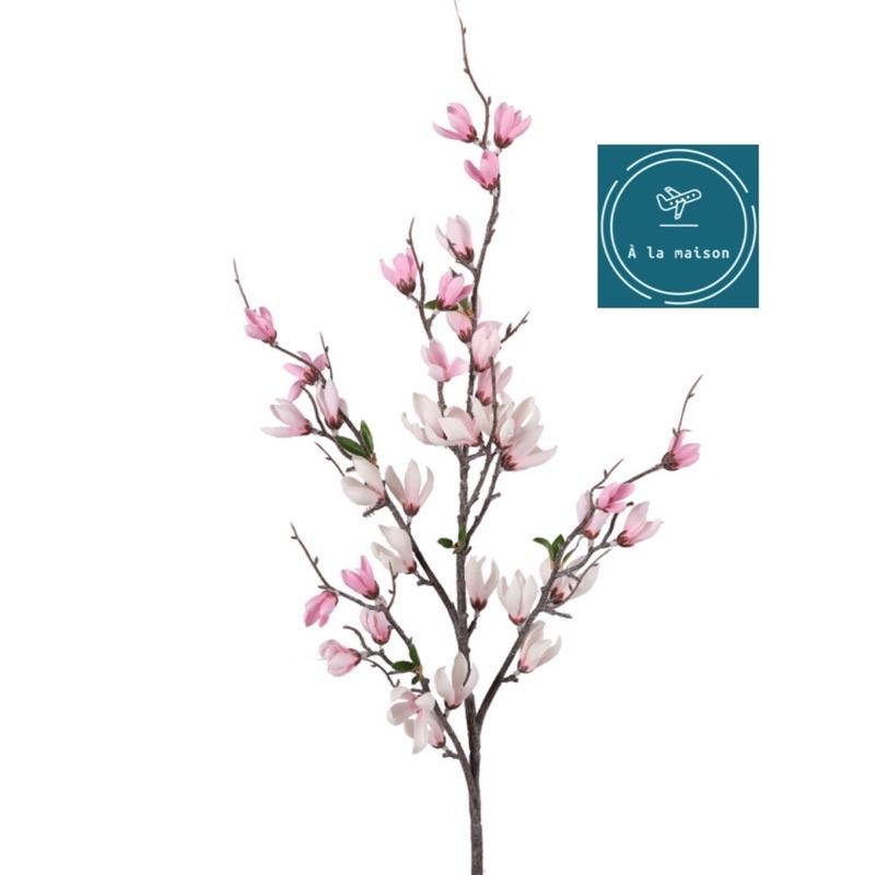 Cành nụ hoa mộc lan cao cấp từ lụa 95cm nhiều nhánh thiết kế trang trí không gian sang trọng