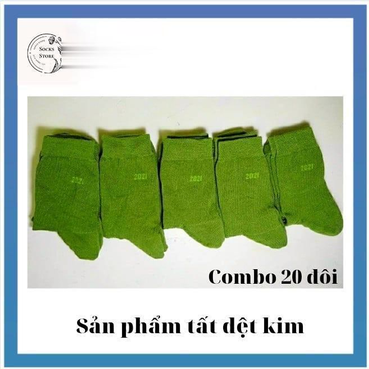 Tất xanh SĨ QUAN CA BĐ Dệt Kim Cao Cấp Nam Cổ Cao Mềm Mại Co Giãn Thời Trang