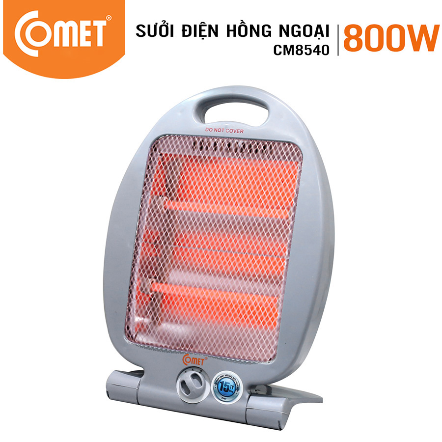 Đèn Sưởi Điện Hồng Ngoại Comet Loại 2 Bóng Quartz CM8540 (800W) - Hàng Chính Hãng