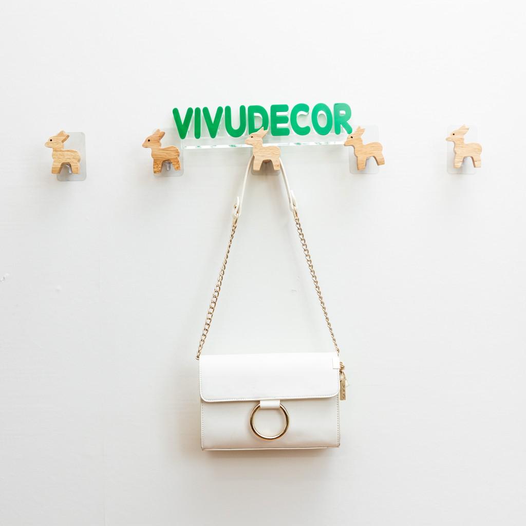 Móc gỗ VIVUDECOR MG02 100% gỗ tự nhiên