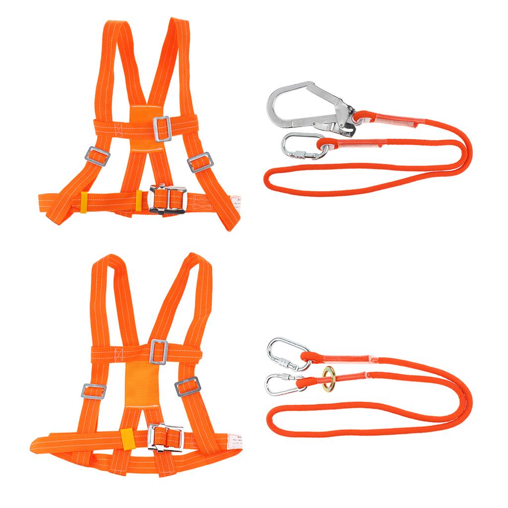 Sturdy Heavy Duty Half Body Climbing Harness Safety Belt Rope S 1.6m