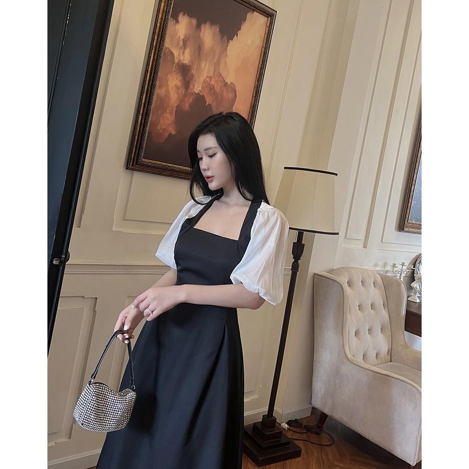 BBSTORE'S Đầm Xòe Tay Lưới Hở Lưng Dự Tiệc Siêu Xinh - D1155