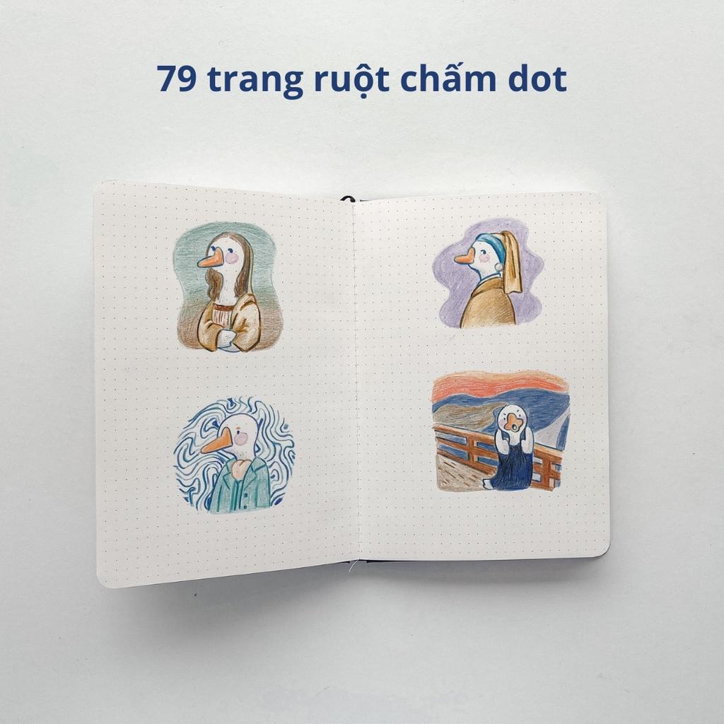 Sổ tay kế hoạch a5 project planner quản lý dự án cá nhân 130gsm Crabit x Kuchi - Great like Goose - Ngỗng xanh