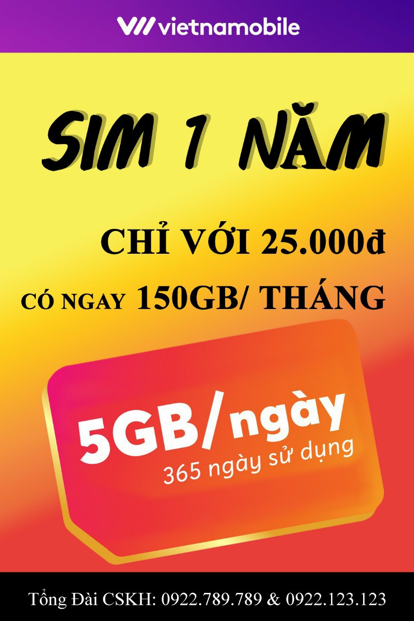 Sim mạng 4G cả năm - Hàng Chính Hãng