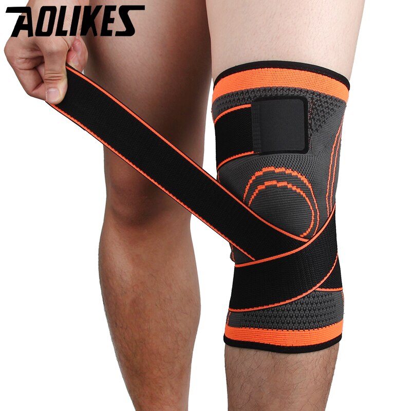 Đai Bảo Vệ Đầu Gối Chuyên Nghiệp Thoáng Khí Có Dây Đai Cuốn Chắc Chắn Breathable Sport knee support AOLIKES YE-7720 - Hàng Chính Hãng