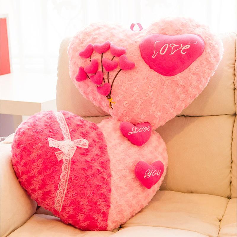 Hình Trái Tim Đồ Chơi Nhồi Bông Sang Trọng Vỏ Gối Cho Bé Trẻ Em Bạn Gái Quà Tặng Sinh Nhật