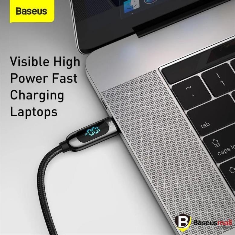 Baseus -BaseusMall VN Cáp sạc nhanh C to C 100W Baseus Display Fast Charging Data Cable (Hàng chính hãng