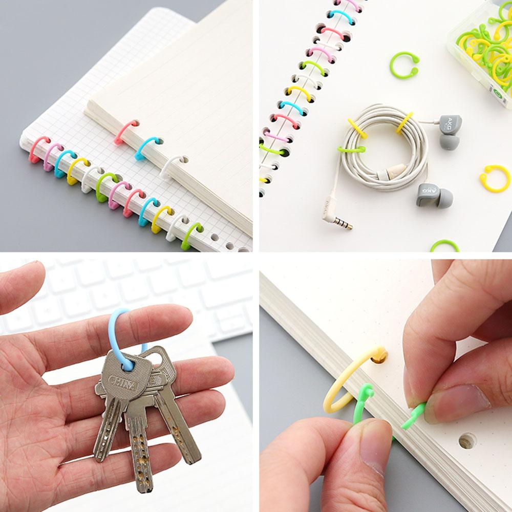 ☆YOLA☆ Calendar Easy Ring Circle Scrapbook Clips Loose Leaf Ring Notebook Craft Keychain Album Hinged Binder