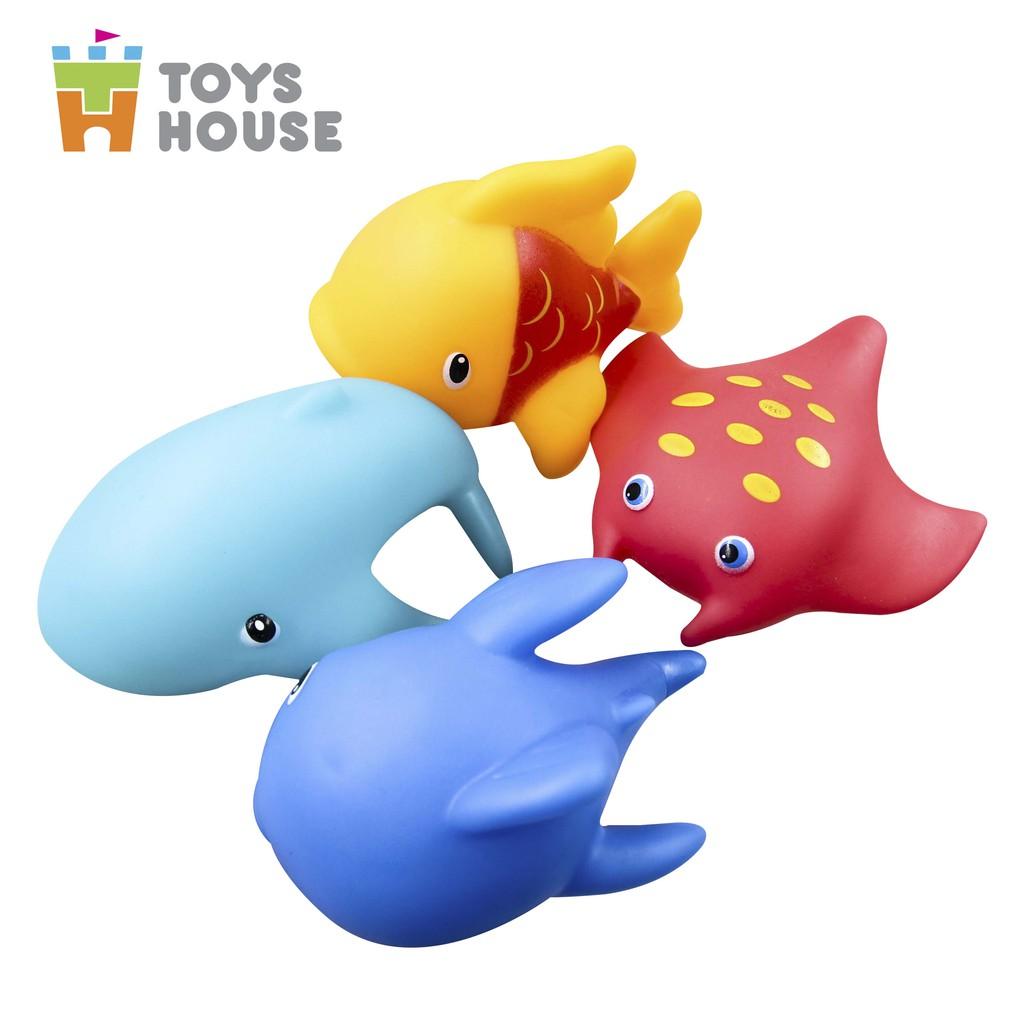 Đồ chơi nhà tắm cho bé-set 4 món hình con cá, quả bóng, sinh vật biển vô cùng dễ thương Toys House, hàng chính hãng