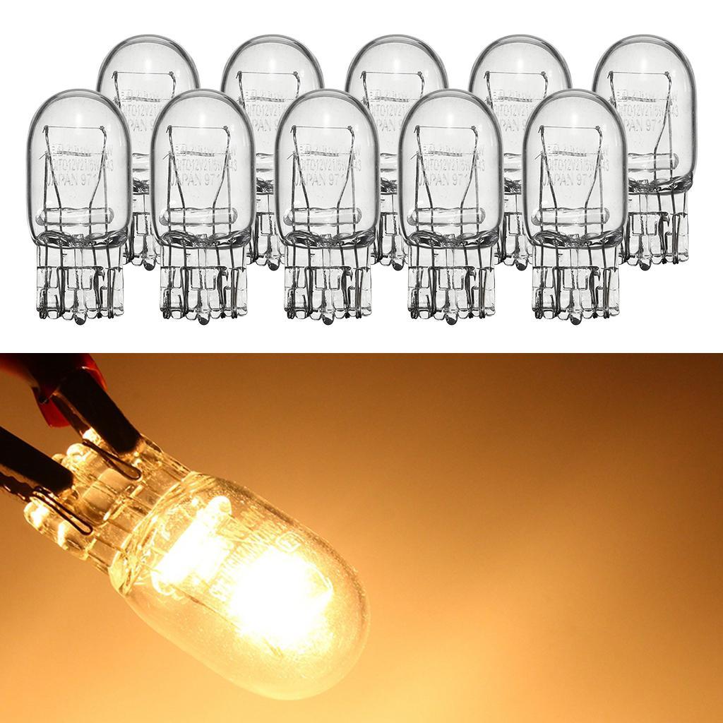 2x10x T20 7443 /5W Stop Brake Tail Light Bulb Clear