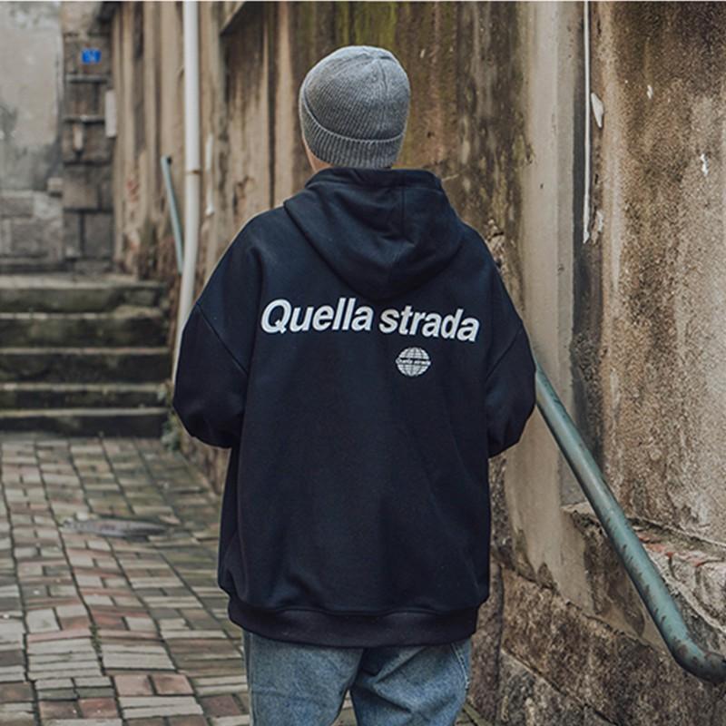 Áo hoodie nam nữ unisex QUELLA STRADA nhiều màu sắc chất nỉ ngoại dày đẹp form rộng thoải mái- SamMy96 Shop