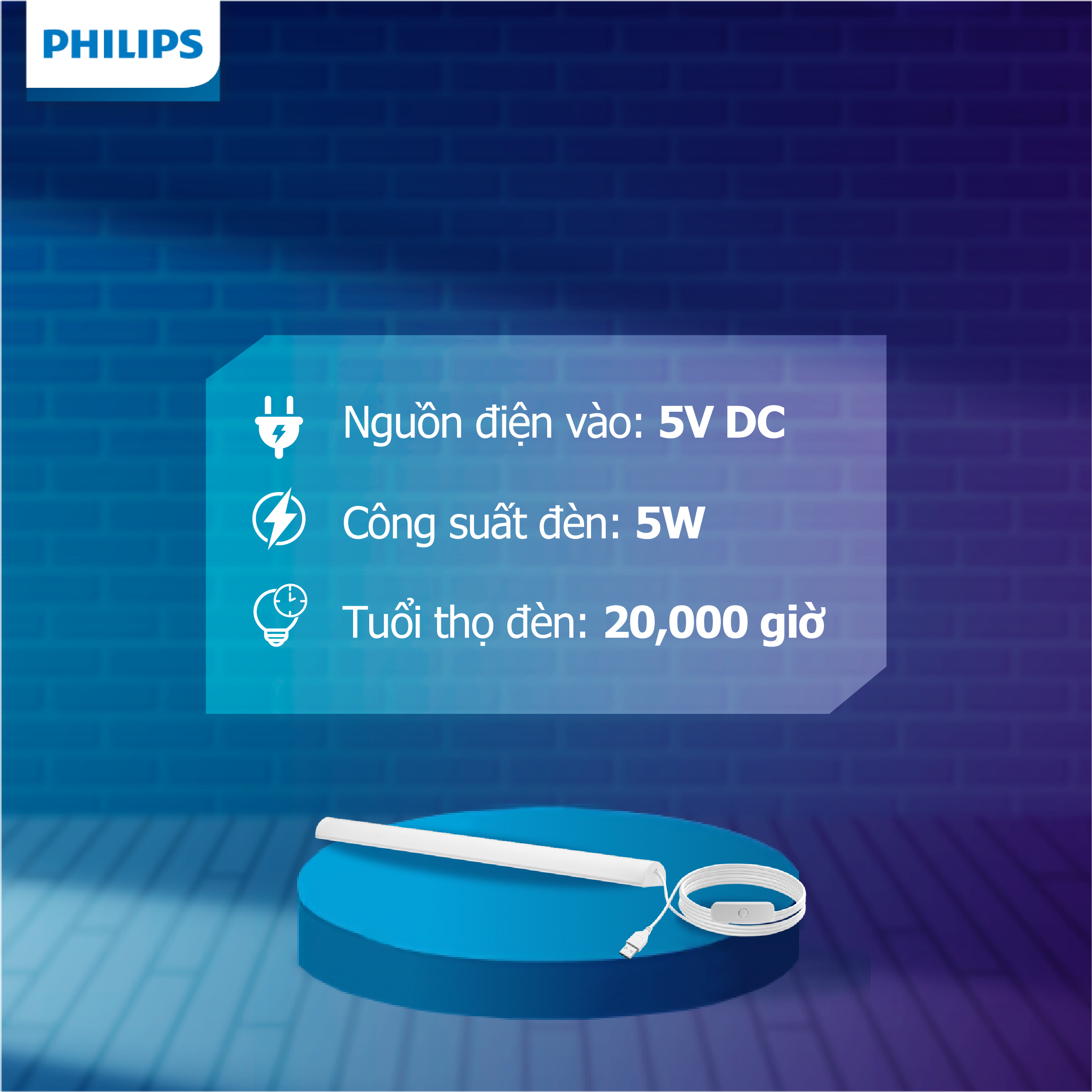 Đèn khử khuẩn bề mặt Philips LED Sanitization USB Luminaire