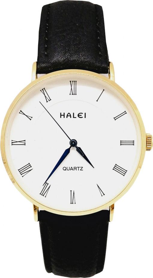 Đồng hồ Nam Halei - HL540 Dây da đen mặt trắng