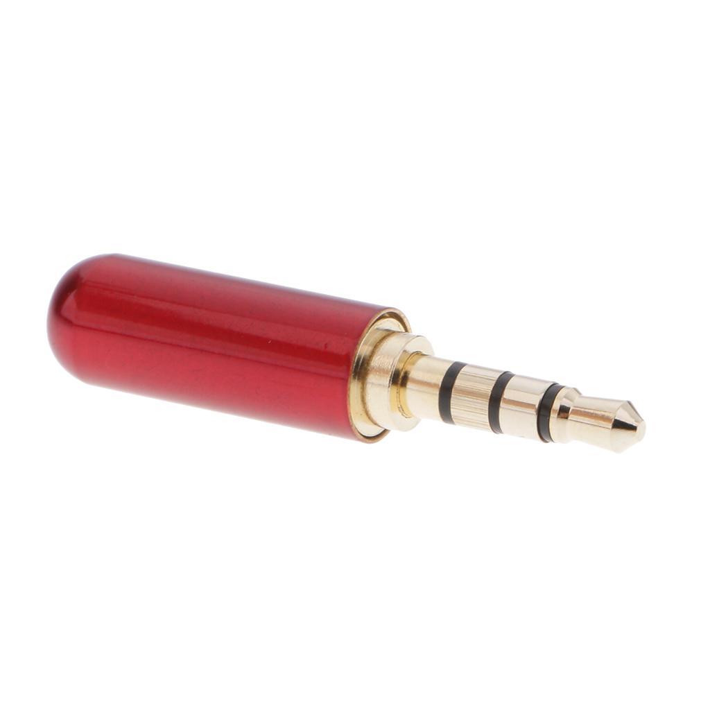 2x 3.5mm Male AUX Plug Jack Stereo Headphone Solder Audio Adapter