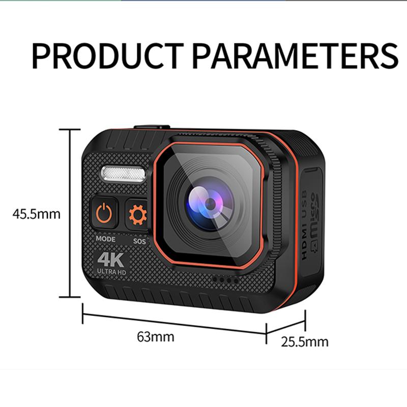 Camera Hành Động CERASTES 4K60FPS Có Màn Hình Điều Khiển Từ Xa Camera Thể Thao Chống Nước Ổ Ghi Ổ Camera Thể Thao Mũ Bảo Hiểm Action Cam