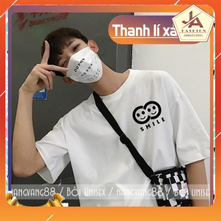 Áo Thun, áo phông Unisex Tay Lỡ mặt cười SMILE JASHOP