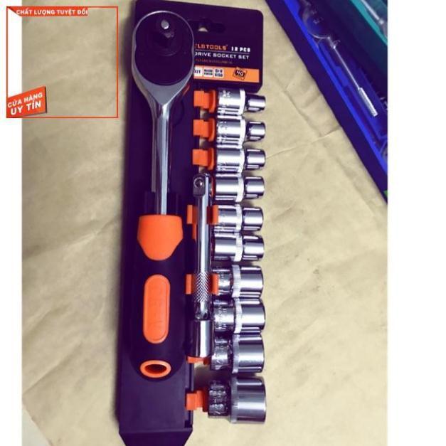 Bộ khẩu mở xiết ốc tool 1/2 12 chi tiết