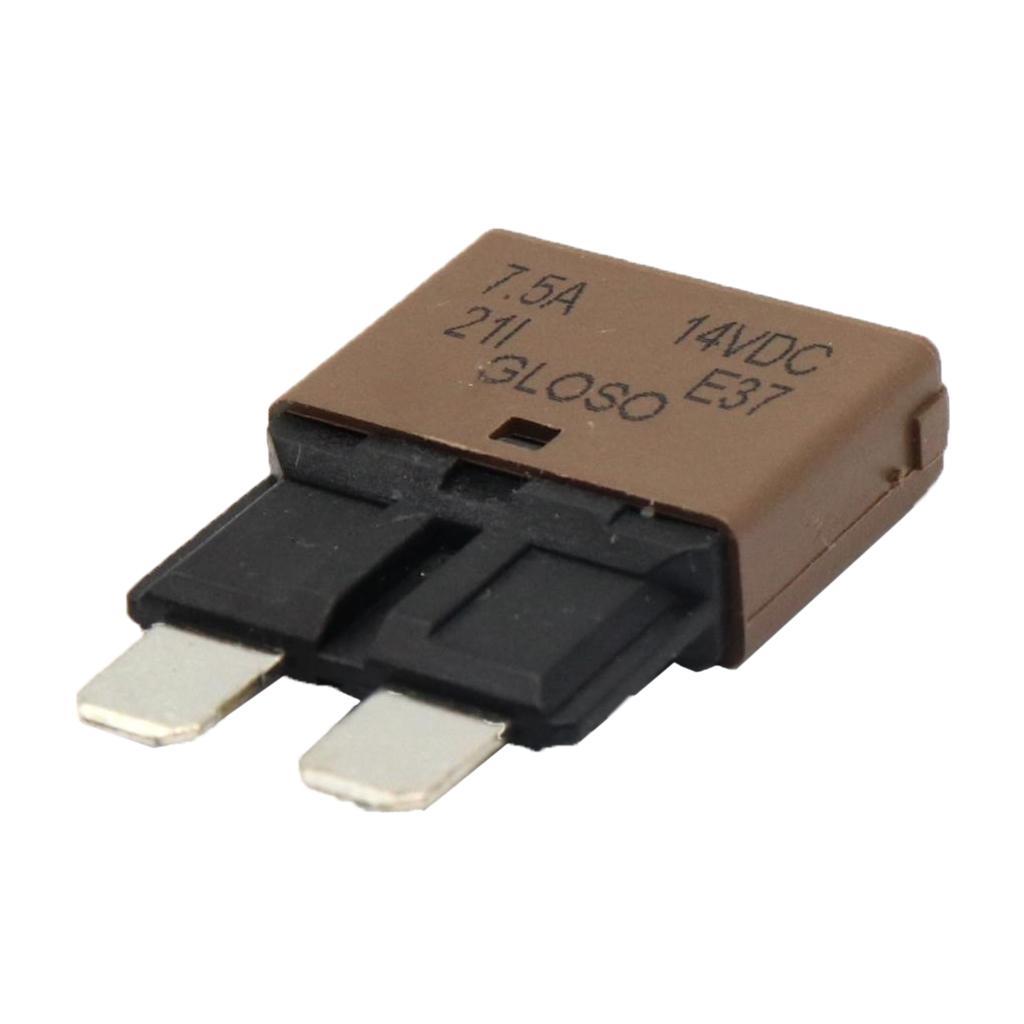 2X 7.5Amp Mini Automatic Reset -Style Circuit Breaker for Car Truck Marine