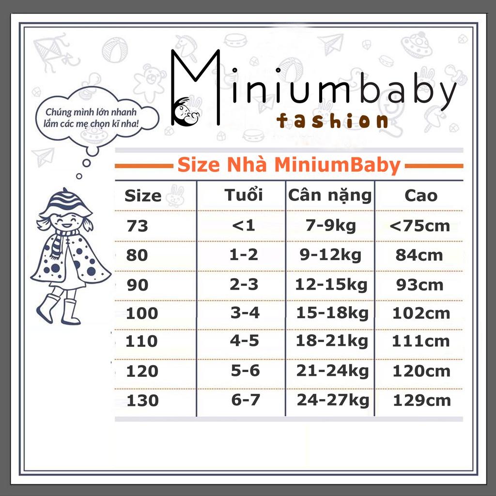 Bộ mặc nhà bé gái chất liệu cotton mềm ấm Minium, Set ngủ thu đông trẻ em-SB1061