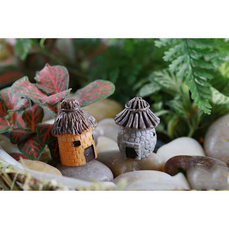 Tiểu cảnh mini Terrarium ️ Nhà cổ thổ dân mini trang trí sen đá, sân vườn, bể cá, bể terrarium