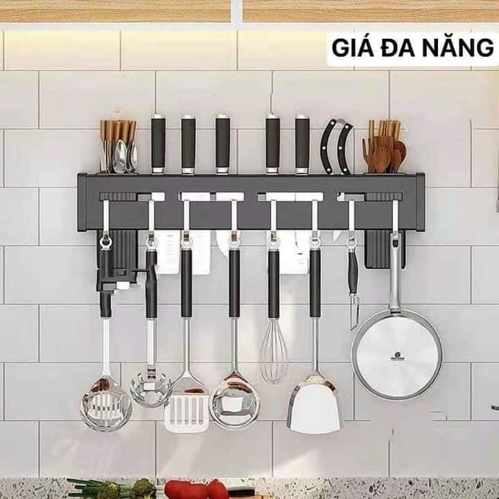 Giá cài dao. Kệ để dao, thớt. Treo đồ nhà bếp Inox dán tường gọn nhẹ.