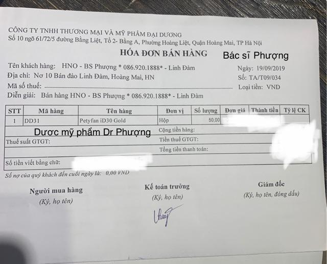 VIÊN UỐNG TRẮNG DA CHỐNG NẮNG ID30 PETYFAN