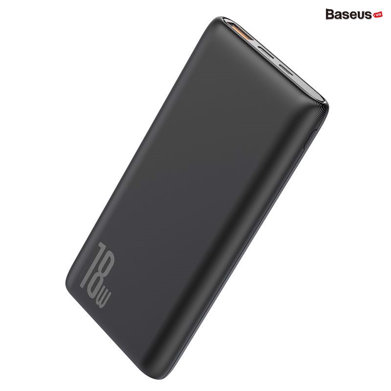 Pin sạc dự phòng baseus bipow QC 3.0 và PD18W 10000mAh output 3A max lõi Li-polymer  hỗ trợ sạc nhanh cho IP ipad và type cho andoird - hàng chính hãng