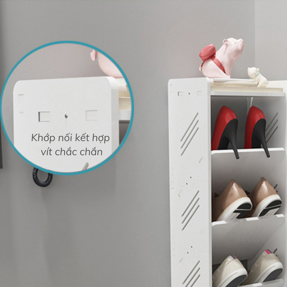 Kệ Để Giày Dép Tiết Kiệm Diện Tích Chống Nước, Giá Đựng Giày 6 Tầng Phong Cách Hàn Quốc 120*17*26 _Lốc Xoáy