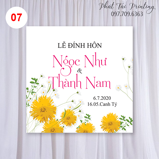 Bảng Backdrop trang trí đám cưới MS 07