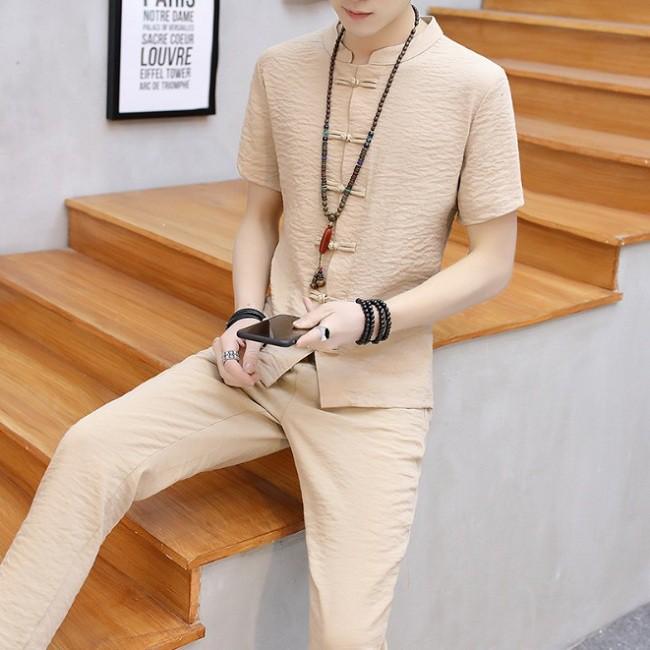 SCT Bộ Đũi Nam ngắn tay