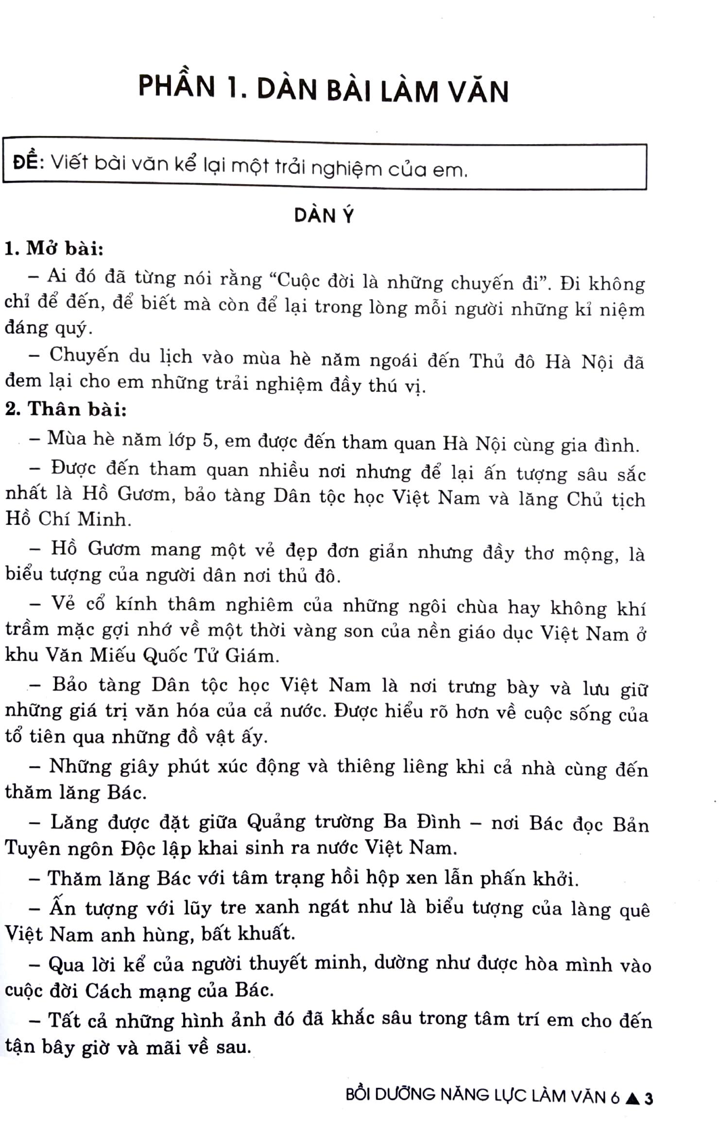 Bồi Dưỡng Năng Lực Tập Làm Văn Lớp 6