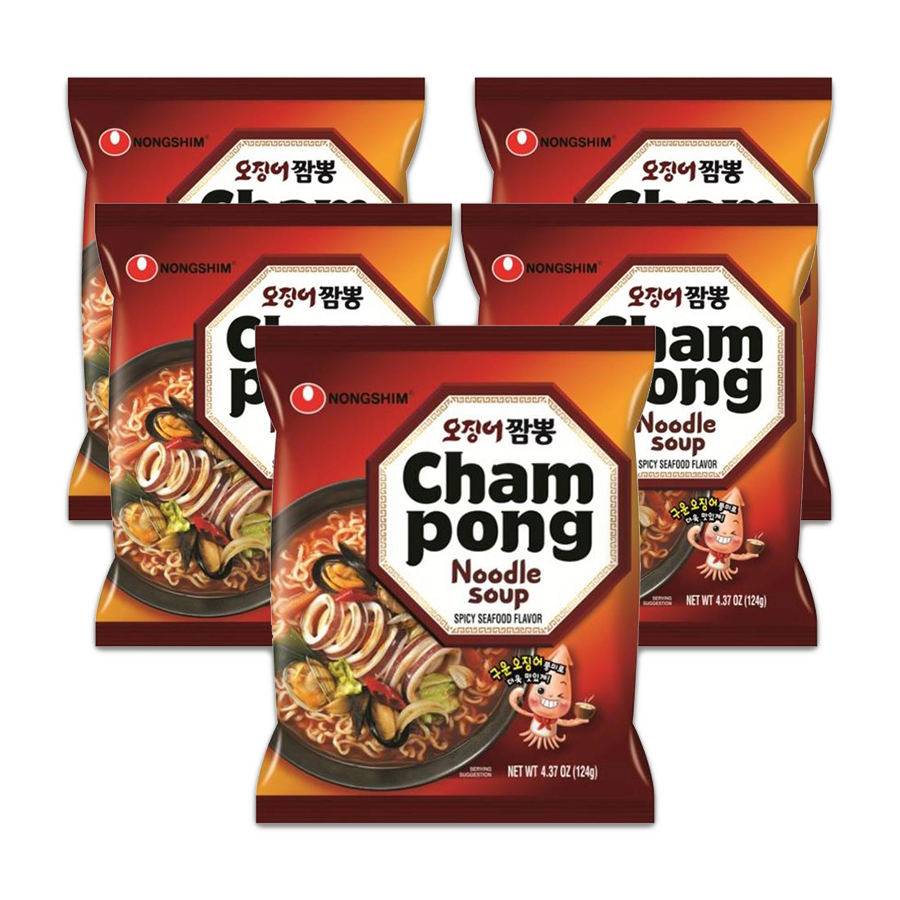 Combo 5 Gói Mì Nongshim Champong (124g / Gói)