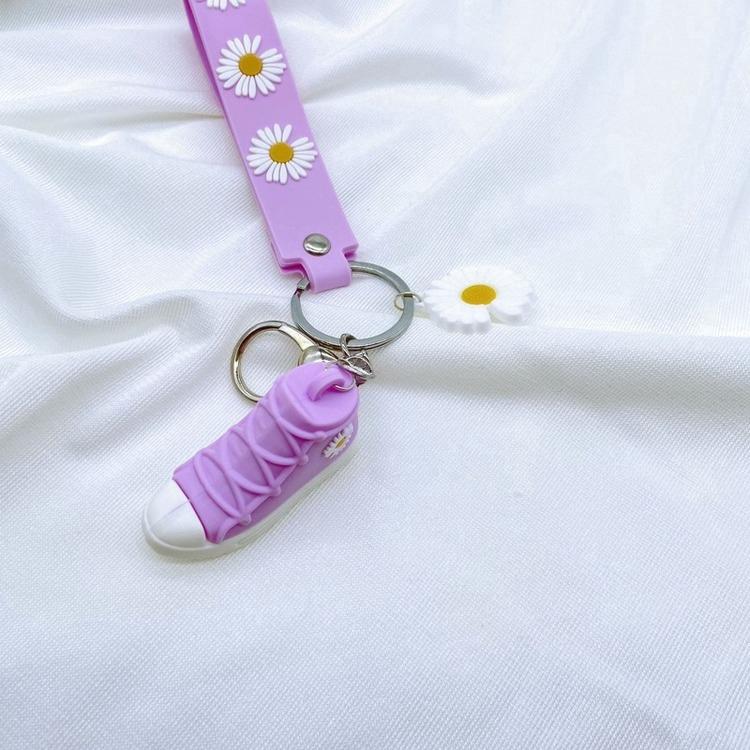Móc khóa silicon hình giày hoa cúc