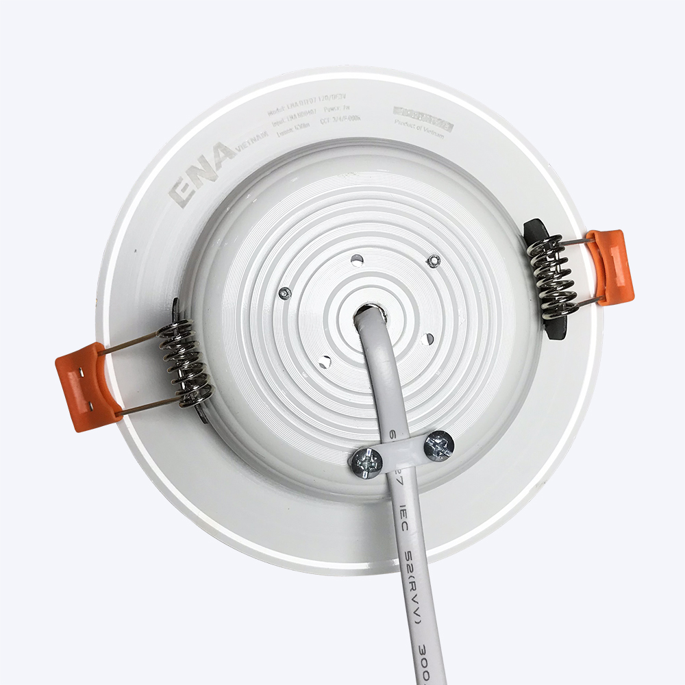 Đèn âm trần downlight ENAVietnam DTF 5W 7W 9W 12W 15W 18W 24W viền vàng viền bạc
