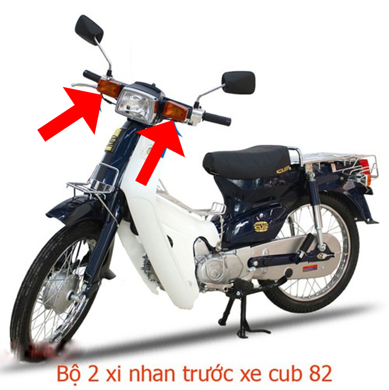 Bộ 2 đèn xin nhan trước xe Cub 82 đời cũ LOẠI ĐẸP