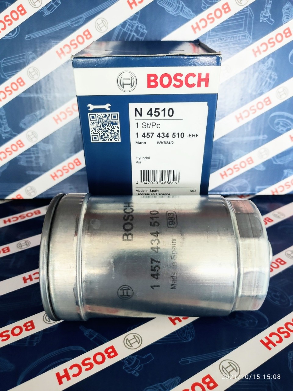 Lọc Nhiên Liệu Bosch Hyundai Creta 1.6, Tucson 2.0, SantaFe 2.2 (2009-2018) Máy dầu/Diesel