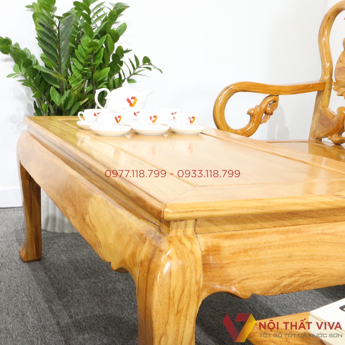 Bộ Bàn Ghế Salon Gỗ Gõ Đỏ Chuông Đào 6 Món Đẹp Hiện Đại
