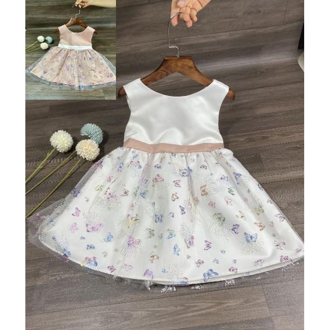 Đầm công chúa bé gái,váy trẻ em hai lớp phối lưới cao cấp size từ 1-8 tuổi