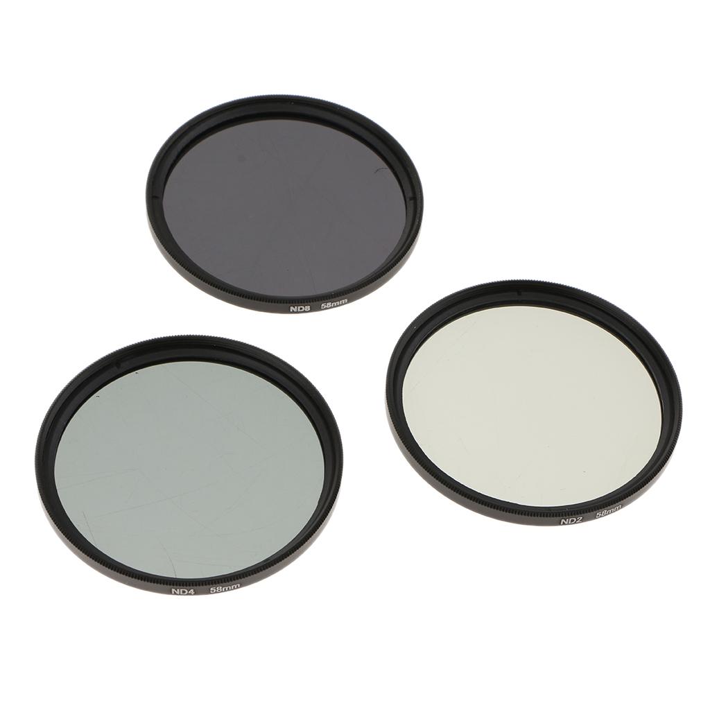 3-Piece Multi-Coated Glass Filter Kit  for 58mm DSLR Lens