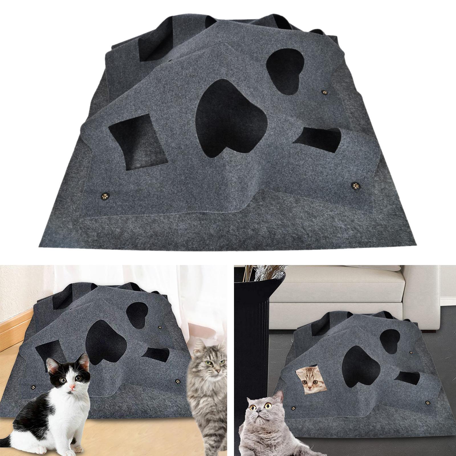 Collapsible Cat Toy Mat, Interactive Hideaway Supplies, Training Mat, Dog Cushion Mattress Blanket for Play Indoor Kitten Small Animals Cats