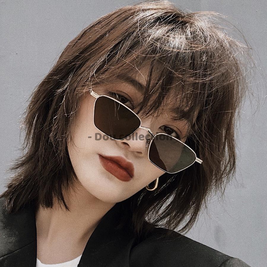 Kính Mát Cao Cấp Hình Vuông Gọng Kim Loại Phong Cách Hàn Quốc - Carl Fitow - Mã MK032