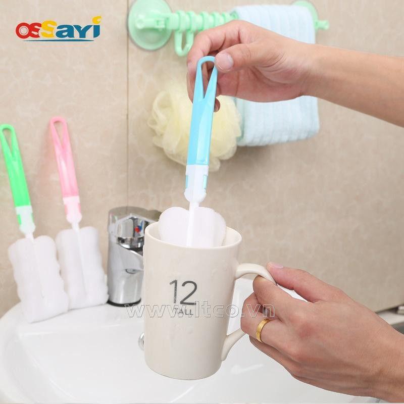 Dụng cụ cọ rửa chai lọ, bình sữa mút xốp