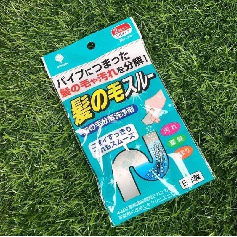 Bột tiêu, khử tóc trong đường ống vệ sinh, làm phân hủy nhanh các chất hữu cơ, cặn bã gây nghẹt/ tắc đường cống - nội địa Nhật Bản