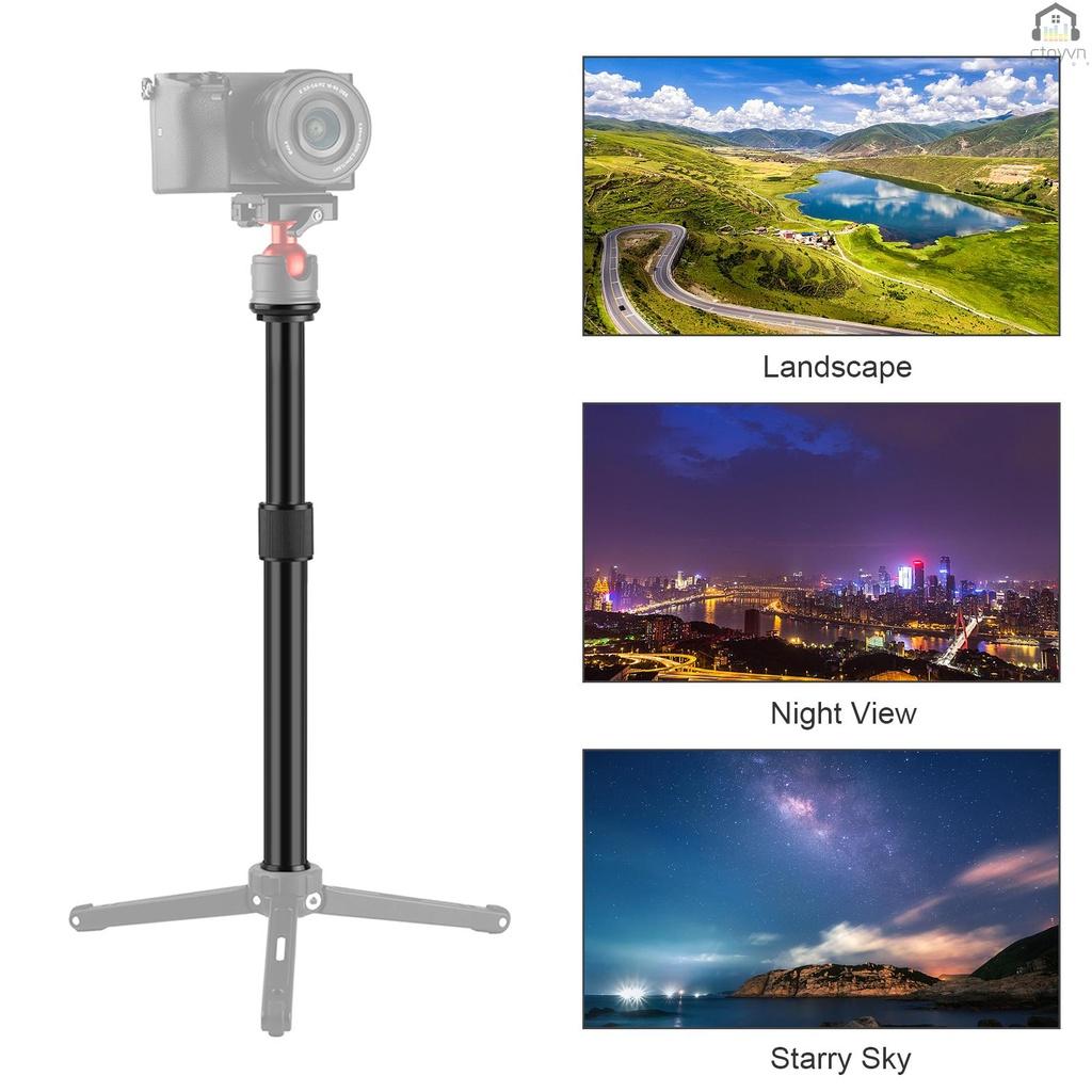 Thanh nối dài kèm ốc vít 1/4inch 33~60cm có thể điều chỉnh cho máy ảnh