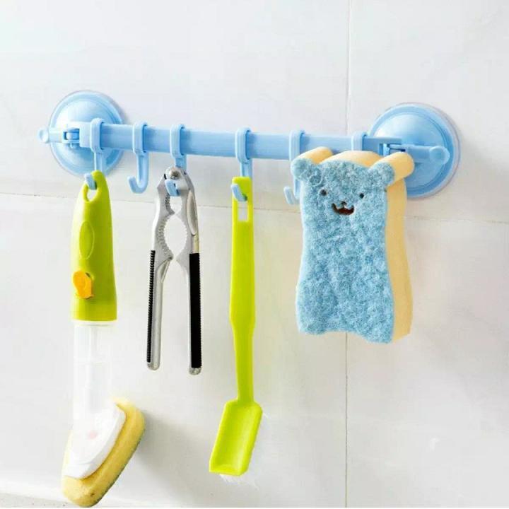Móc Treo Đồ Hút Chân Không Tiện Dụng Thanh 6 MÓC
