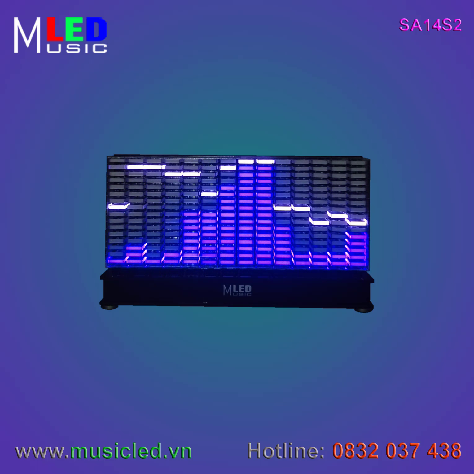 Dàn đèn Music LED nháy theo tần số nhạc 14 cột để bàn