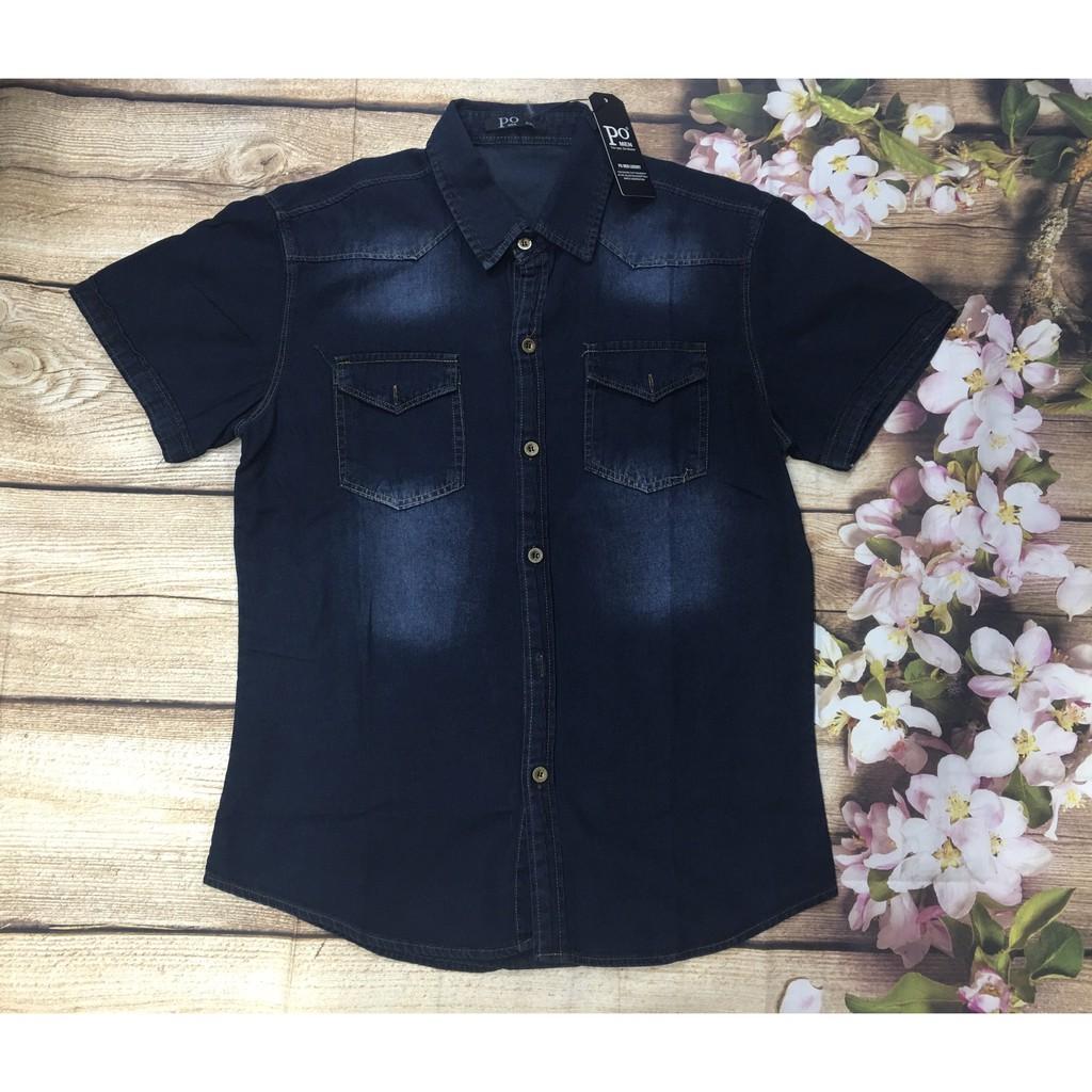Áo sơ mi jean nam body