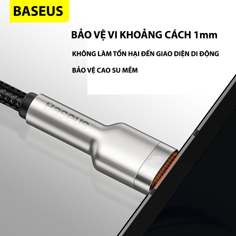 Dây sạc nhanh Baseus 40W Type C, Cáp sạc nhanh Baseus PD 40W Metal Charging Cables USB To Type-C Charger Data Line - Hàng chính hãng