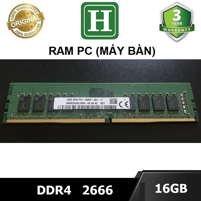 Ram PC 16GB DDR4 bus 2666, ram cho máy bàn, desktop