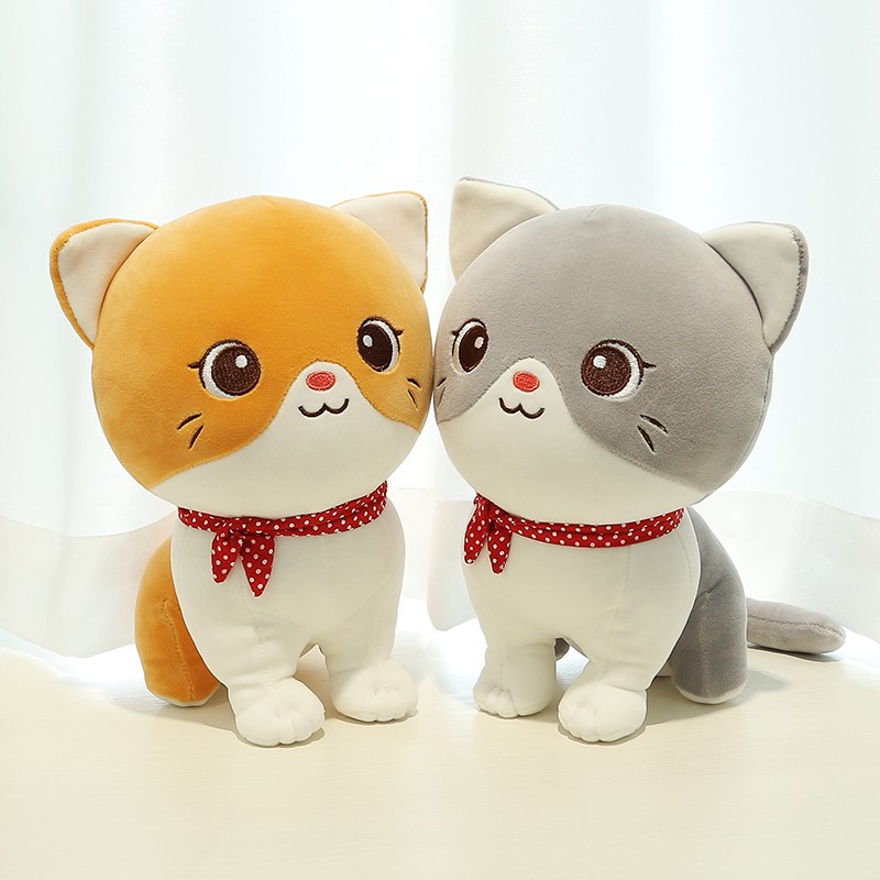 Gấu Bông Mèo Đeo Khăn Dễ Thương Siêu Mềm Mịn Mẫu Mới Siêu Hot, Hàng Xịn Cao Cấp Loại 1